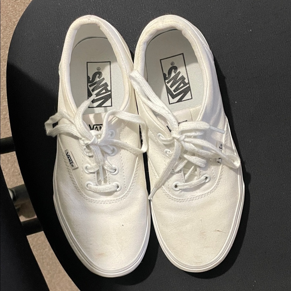 Vans Classic White Lace-Up Sneakers